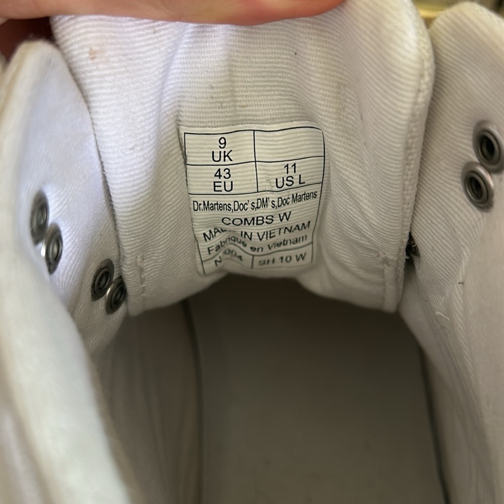 Dr. Marten’s White High-Top Sneakers US 11 - Picture 5 of 6